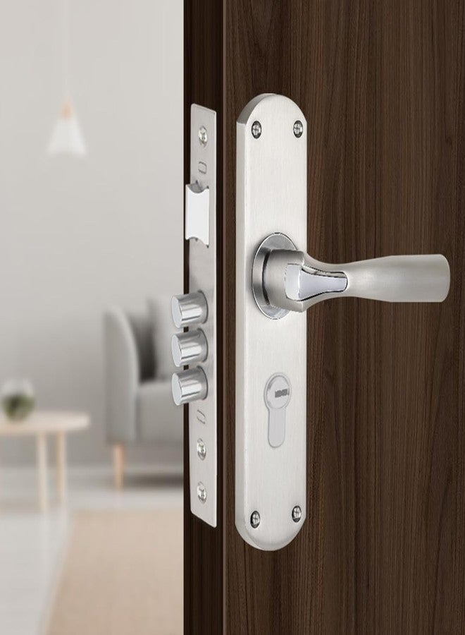Link Helix Mortise Lock |for Main & Internal Door in Home/Office/Hotel | 8 Inches Heavy Duty Handle Set with One Side Key Access, 3 Keys |SS Finish|2 Years Warranty - Image 1